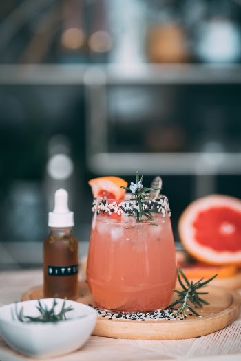 Pomelo Juice in Clear Glass