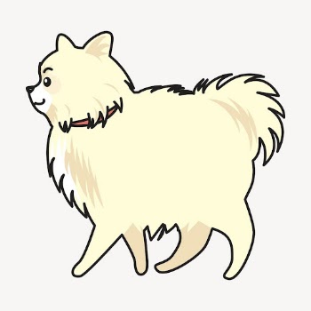 Pomeranian dog collage element, animal | Free PSD - rawpixel