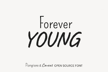 Pompiere & Caveat open source | Free Font Add-on - rawpixel