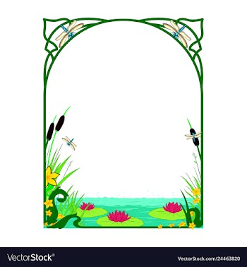 Pond frame vector image