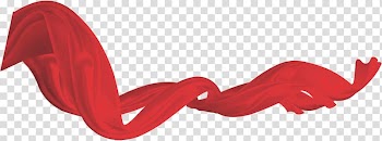Pongee Red Silk Ribbon, Red ribbon transparent background PNG clipart