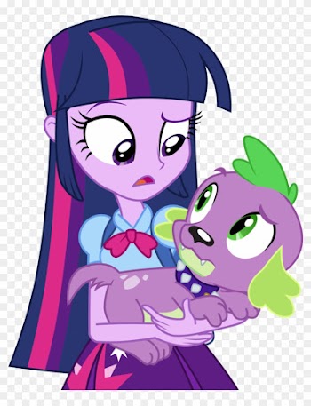 Poniacz-internetuff, Backpack, Clothes, Dog, Duo - Twilight Sparkle And Spike Equestria Girls