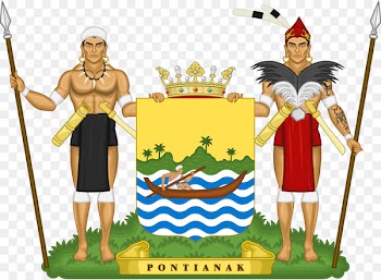 Pontianak Coat of arms Vector graphics Illustration Kalimantan - backslash flag 