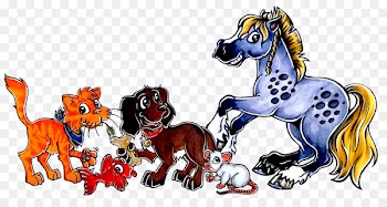 Pony Cat Dog Mustang Cartoon - streifen flyer 
