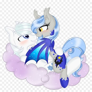 Pony Gray wolf Princess Luna Winged unicorn - ghost shadow 