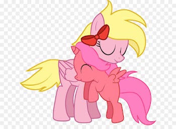 Pony, Hug, Friendship, Cartoon, Horse PNG
