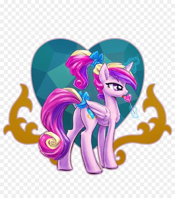 Pony Princess Cadance Horse Equestria Winged unicorn - multicolored ribbons 