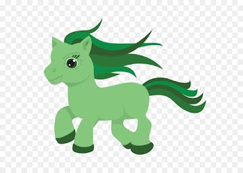 Pony, Silhouette, Horse, Green, Animal Figure PNG