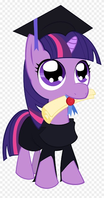 Pony Twilight Sparkle Purple Mammal Pink Fictional - My Little Pony Graduation