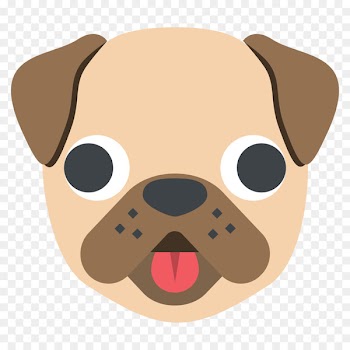 Poodle Puppy face Pug Emoji - beach towel 