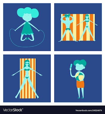 Pool party summer water activities scene with a vector image