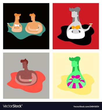 Pool party summer water activities scene with a vector image