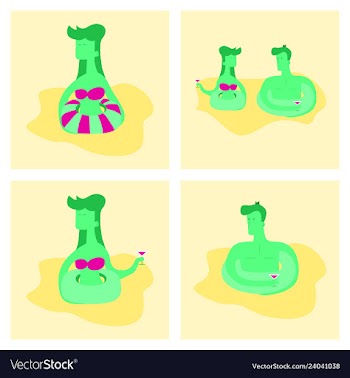 Pool party summer water activities scene with a vector image
