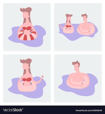 Pool party summer water activities scene with a vector image