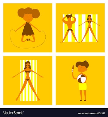 Pool party summer water activities scene with a vector image