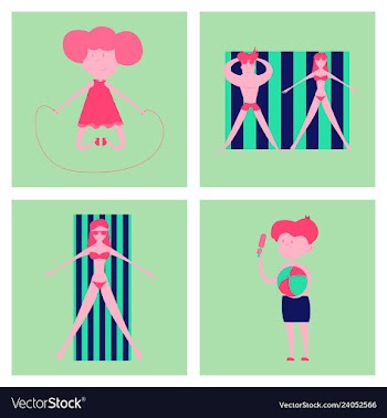 Pool party summer water activities scene with a vector image