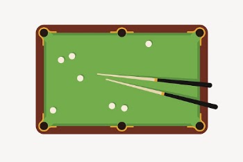 Pool table clipart, sport illustration | Free PSD - rawpixel