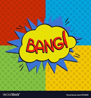 Pop art bang logo vector image