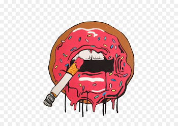 Pop art Drawing Psychedelic art Illustration - Donuts lips png ...