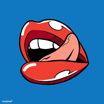 Pop art lips sticker vector | Free  vector - 2357802