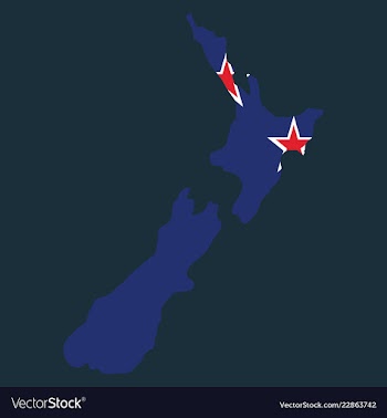 Pop art map of newzealand vector image