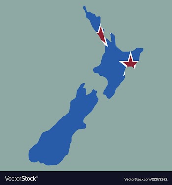 Pop art map of newzealand vector image