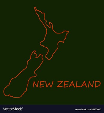 Pop art map of newzealand vector image