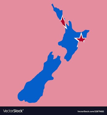 Pop art map of newzealand vector image