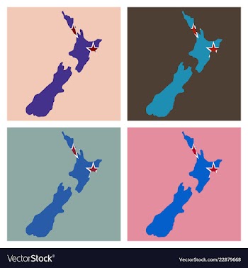 Pop art map of newzealand vector image