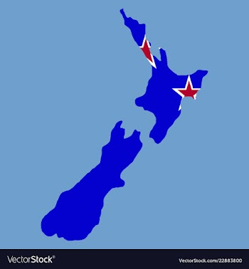 Pop art map of newzealand vector image