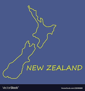 Pop art map of newzealand vector image