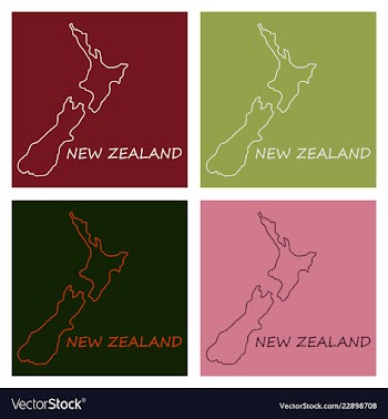Pop art map of newzealand vector image