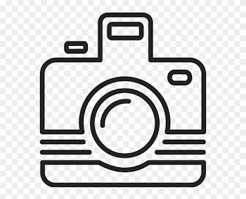 Pop Up Flash Camera Rubber Stamp - Camera Outline