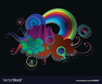 Popart background with rainbow vector image