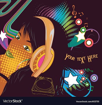 Popart concert poster vector image