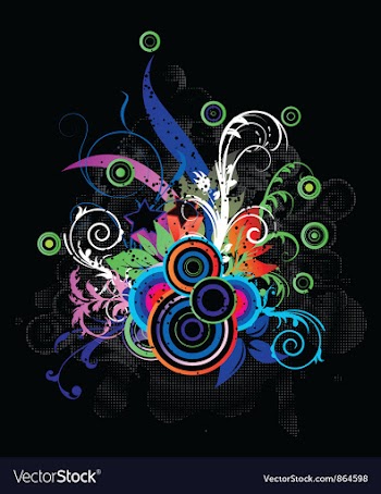 Popart floral background vector image