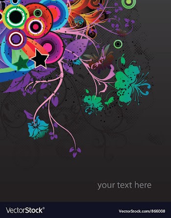 Popart floral background vector image
