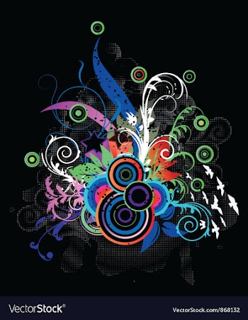 Popart floral background vector image