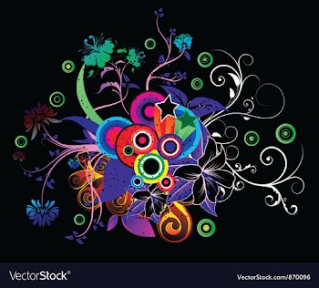 Popart floral background vector image