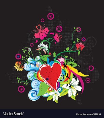 Popart floral background vector image