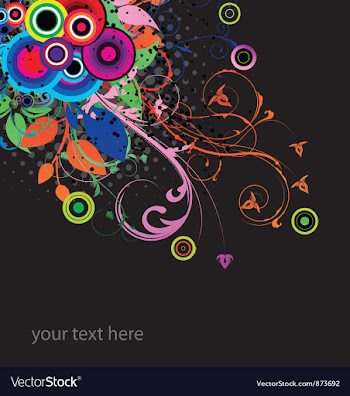 Popart floral background vector image