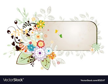 Popart floral frame vector image
