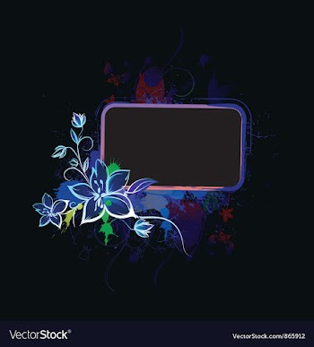 Popart floral frame vector image