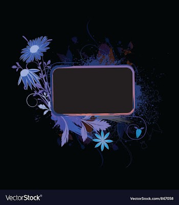 Popart floral frame vector image