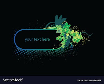 Popart floral frame vector image