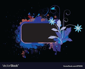 Popart floral frame vector image