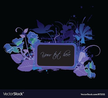 Popart floral frame vector image