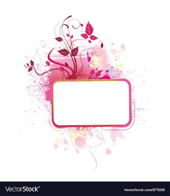 Popart floral frame vector image