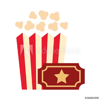 popcorn and ticket icon