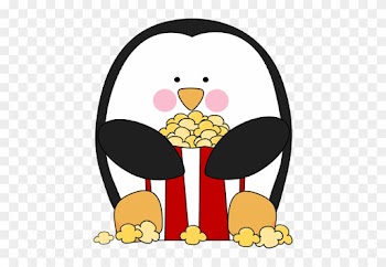 Popcorn Clipart - Penguin And Popcorn